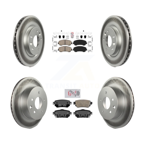 Front Rear Ceramic Pads And Coated Disc Brake Rotors Kit For 2019 Nissan Rogue Sport S KGA-102219
