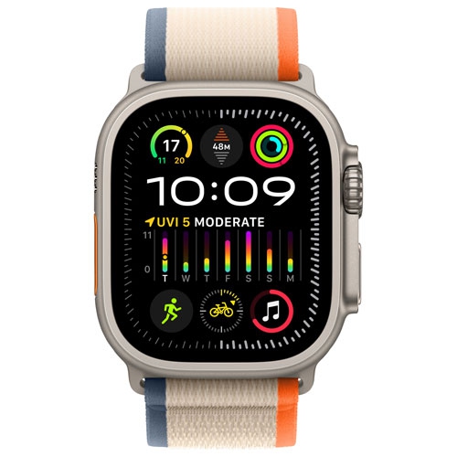 Apple Watch Ultra 2 (GPS + Cellular) 49mm Titanium Case with Orange Beige Trail Loop - Medium / Large by APPLE - Refurbished condition - Image 3