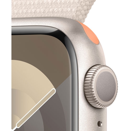 Refurbished - Apple Watch Series 9 (GPS) 41mm Starlight Aluminium Case with Starlight Sport Loop