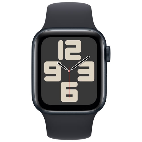 Remis à neuf - Apple Watch SE (GPS + 44 mm connectivité cellulaire) avec boîtier en aluminium minuit et bracelet sport minuit - moyen/Grand