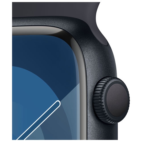 Apple Watch Series 9 (GPS) 45mm Midnight Aluminum Case with Midnight Sport Band - Small / Medium by APPLE - Refurbished condition - Image 4