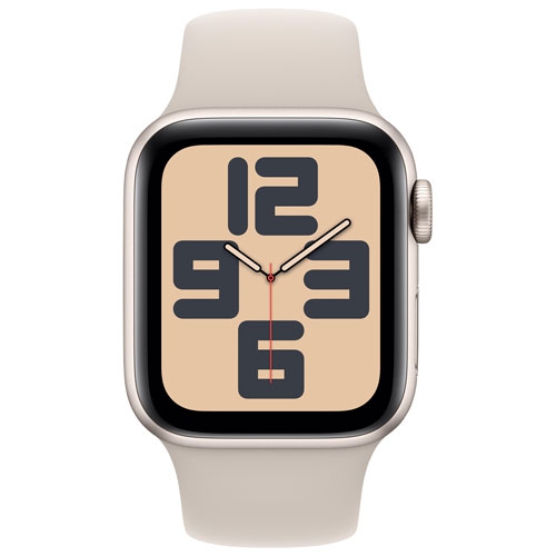 Apple Watch SE (GPS + Cellular) 40mm Starlight Aluminum Case with Starlight Sport Band - Medium / Large by APPLE - Refurbished condition - Image 3