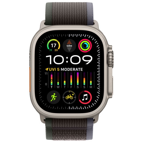 Apple Watch Ultra 2 (GPS + Cellular) 49mm Titanium Case with Blue Black Trail Loop - Medium / Large by APPLE - Refurbished condition - Image 3