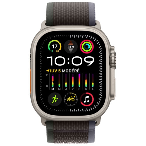 Apple Watch Ultra 2 (GPS + Cellular) 49mm Titanium Case with Blue Black Trail Loop - Medium / Large by APPLE - Refurbished condition - Image 4