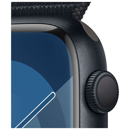Apple Watch Series 9 (GPS) 45mm Midnight Aluminium Case with Midnight Sport Loop by APPLE - Refurbished condition - Image 4