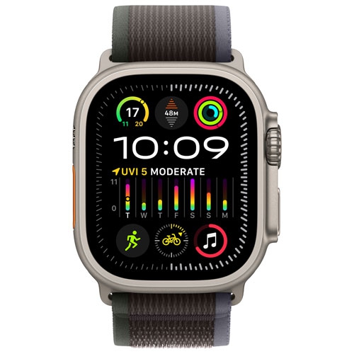Apple Watch Ultra 2 (GPS + Cellular) 49mm Titanium Case with Blue Black Trail Loop - Small / Medium by APPLE - Refurbished condition - Image 3