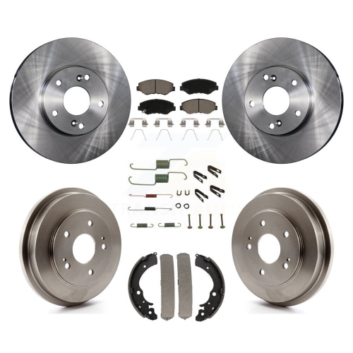 CMX  Front Rear Disc Brake Rotors Ceramic Pads And Drum Kit (7PC) for Honda Accord Fit K8C-102177