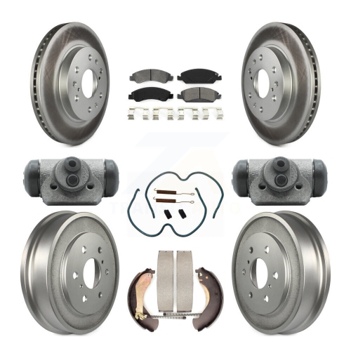 TRANSIT AUTO  Front Rear Coat Brake Rotor Semi-Metallic Pad Drum Kit (9PC) for Chevrolet Silverado 1500 Kgs-101654