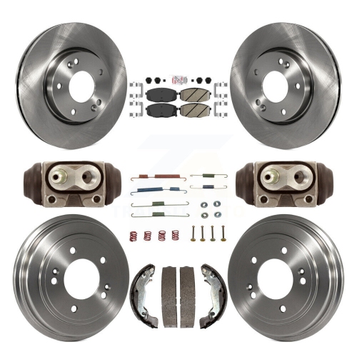 Front Rear Disc Brake Rotor Ceramic Pad & Drum Kit (9Pc) For 2009 ...