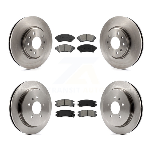 Front Rear Brake Rotors Semi-Metallic Pad Kit For 2003 Cadillac Seville With Vented Rotor K8S-100784