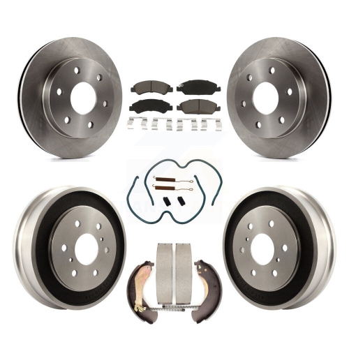 CMX  Front Rear Brake Rotor Ceramic Pad Drum Kit (7PC) for 07 Gmc Sierra 1500 Disc Rear Brakes K8C-103319