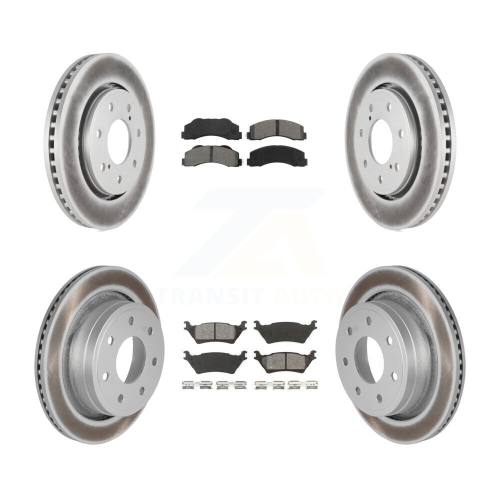 Plaquettes semi-métalliques de disques de frein avant arrière pour Ford F-150 12-14 avec roues à 7 écrous KGS-100654