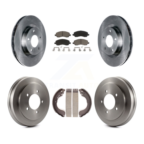 CMX  Front Rear Disc Brake Rotor Ceramic Pad & Drum Kit for Jeep Patriot Compass Dodge Caliber K8C-102482