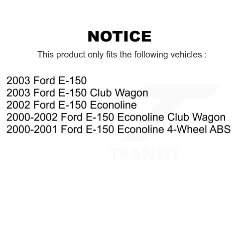 Front Rear Brake Rotor Hub Semi-Metallic Pad Drum Kit For Ford E-150 Econoline Club Wagon K8S-103463