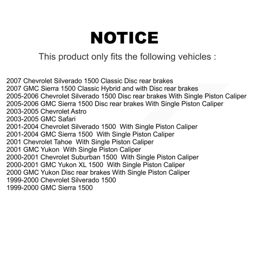 Kit de plaquettes en céramique de frein avant arrière pour freins arrière à  disque Silverado 1500 de Chevrolet KGT-100595