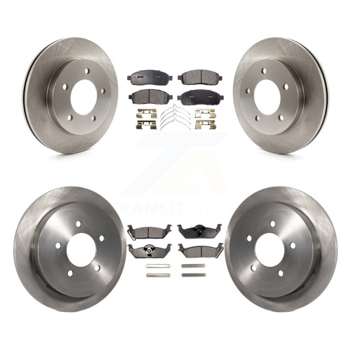 TRANSIT AUTO  Front Rear Disc Brake Rotors And Semi-Metallic Pads Kit for 2004 Ford F-150 4Wd K8F-102230