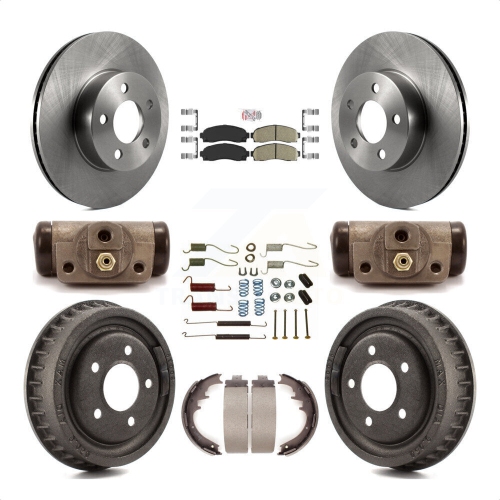 TRANSIT AUTO  Front Rear Brake Rotor Ceramic Pad & Drum Kit (9PC) for Mazda B4000 With 9" Diameter K8A-105498