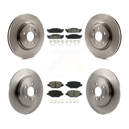 Front Rear Brake Rotors & Semi-Metallic Pad Kit For Ford Explorer Flex Taurus Lincoln MKT K8S-100929
