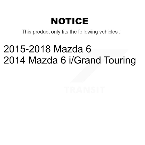 Front Coated Drilled Slotted Disc Brake Rotors And Ceramic Pads Kit For Mazda 6 KDA-100233