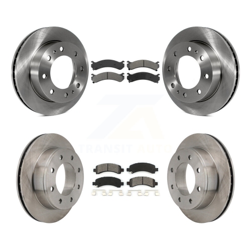 TRANSIT AUTO  Front Rear Disc Brake Rotors And Semi-Metallic Pads Kit for Chevrolet Express 2500 K8S-100772