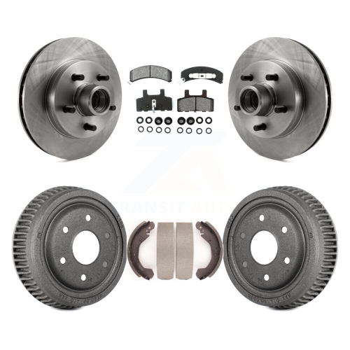 Front Rear Disc Brake Rotor Hub Assembly Semi-Metallic Pad And Drum Kit For GMC Yukon RWD K8S-103493