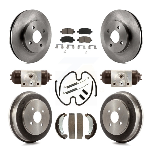 CMX  Front Rear Brake Rotor Ceramic Pad Drum Kit (9PC) for Pontiac Chevrolet Cobalt Saturn Ion K8C-102877