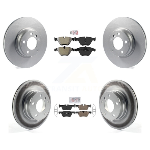 TRANSIT AUTO  Front Rear Semi-Metallic Pads And Coated Disc Brake Rotors Kit for Bmw 328I Kga-105125