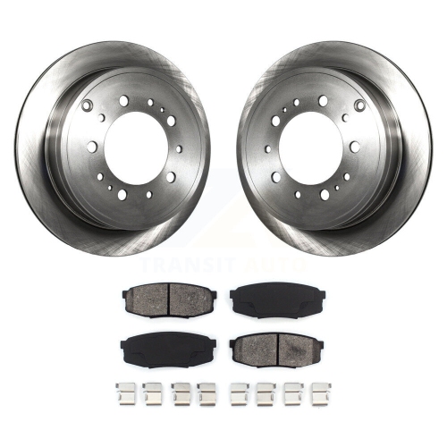Rear Brake Rotor Semi-Metallic Pad Kit For Toyota Tundra Sequoia Lexus LX570 Land Cruiser K8S-101882