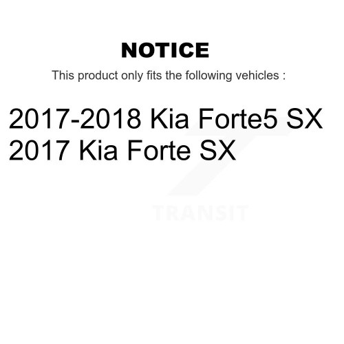 Front Rear Coated Disc Brake Rotors And Ceramic Pads Kit For 2017-2018 Kia Forte Forte5 KGC-100788