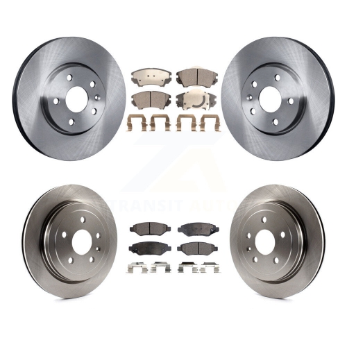 TRANSIT AUTO  Front Rear Disc Brake Rotors & Semi-Metallic Pad Kit for 2010-2015 Chevrolet Camaro Lt Ls K8F-100816