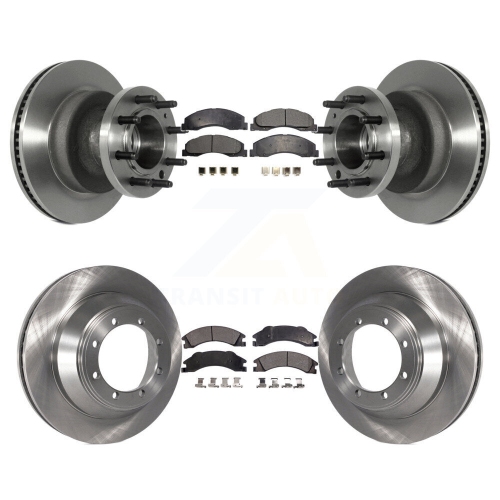 TRANSIT AUTO  Front Rear Disc Brake Rotor Semi-Metallic Pad Kit for Ford E-450 Super Duty Diesel Engine K8F-102977