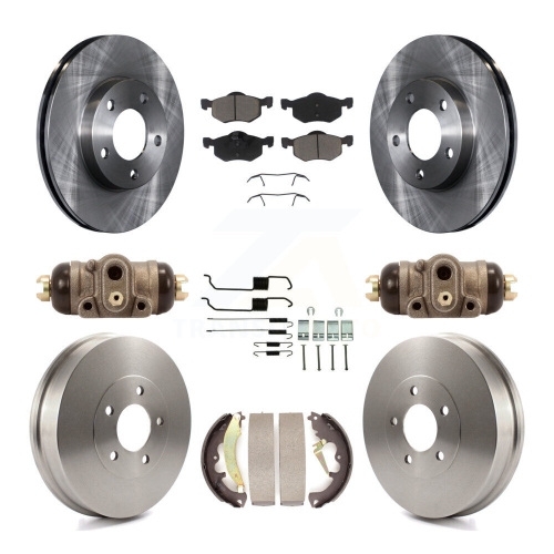 CMX  Front Rear Brake Rotors Ceramic Pad & Drum Kit (9PC) for 2007 Ford Escape Mercury Mariner K8C-102948