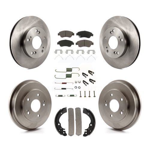 CMX  Front Rear Disc Brake Rotors Ceramic Pads And Drum Kit (7PC) for Honda Civic K8C-102268