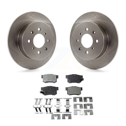 Rear Disc Brake Rotors And Semi-Metallic Pads Kit For Honda Civic Acura EL K8F-101766