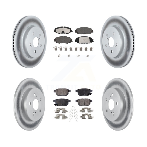 Front Rear Coat Brake Rotors Ceramic Pad Kit For Toyota Corolla With Manual Parking KGT-103049