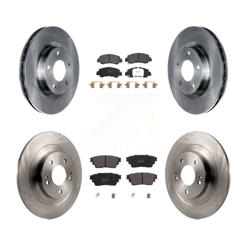 Front Rear Disc Brake Rotors And Semi-Metallic Pads Kit For Mitsubishi Eclipse Cross K8F-103678