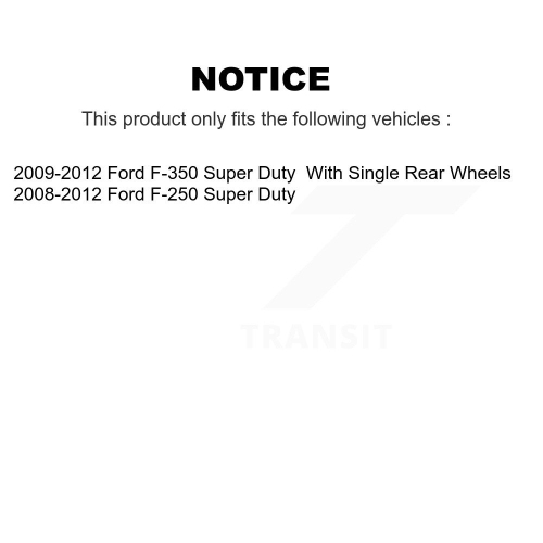 Disques de frein arrière et plaquettes semi-métalliques pour Ford F-250 Super Duty F-350 K8S-101626