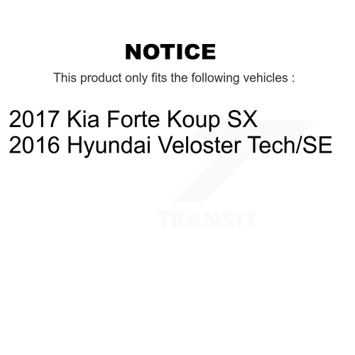 Disques de frein avant recouverts et plaquettes en céramique pour Hyundai Veloster Kia forte Koup KGA-100483