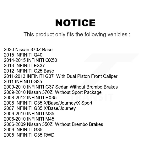 Front Rear Drill Slot Brake Rotor Ceramic Pad Kit For INFINITI G37 EX35 G35 QX50 M35 EX37 KDC-100475