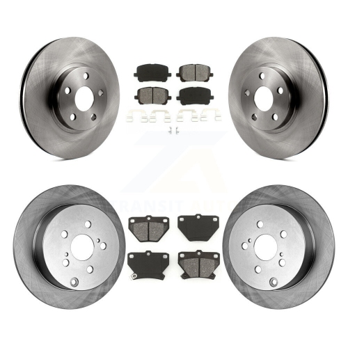 TRANSIT AUTO  Front Rear Disc Brake Rotors Semi-Metallic Pad Kit for Toyota Matrix Corolla Pontiac Vibe K8S-101135