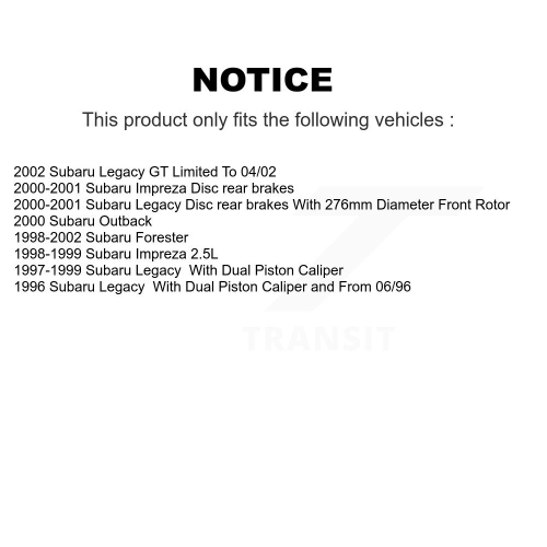 Front Coated Disc Brake Rotors Ceramic Pad Kit For Subaru Forester Legacy Impreza Outback KGA-100852