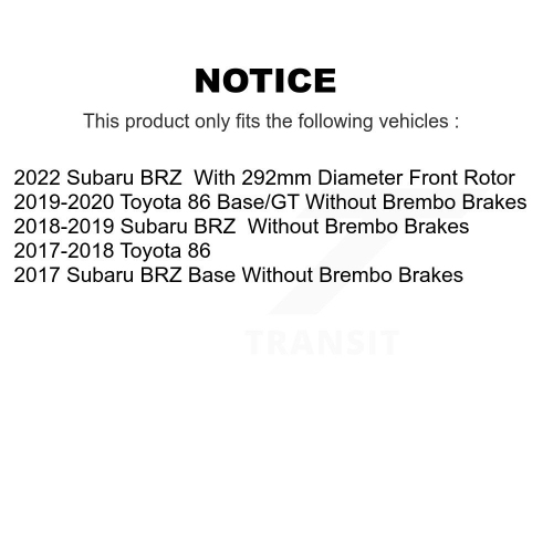 Front Rear Coated Drilled Slot Disc Brake Rotors Ceramic Pad Kit For Subaru BRZ Toyota 86 KDC-100662
