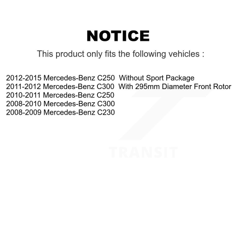 Disques de frein avant et plaquettes semi-métalliques pour Mercedes-Benz C300 C250 C230 K8 A-104745