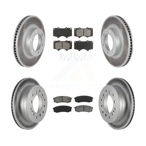 Rotor de frein à disque à revêtement arrière avant et plaquettes semi-métalliques pour Toyota 4Runner Lexus GX470 KGS-100851