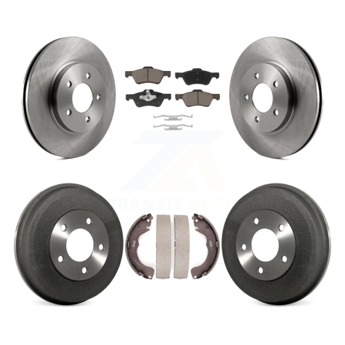 CMX  Front Rear Brake Rotor Ceramic Pad Drum Kit for Ford Escape Mazda Tribute Mercury Mariner K8C-102549