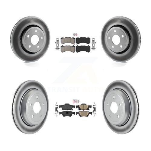 Plaquettes arrière semi-métalliques en céramique à l'avant et disques de frein recouverts pour Dodge Durango KGA-105586