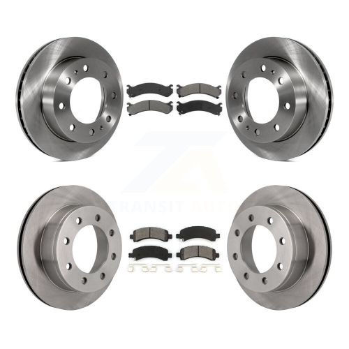 Front Rear Disc Brake Rotor & Semi-Metallic Pad Kit For GMC Savana 2500 Chevrolet Express K8S-100770