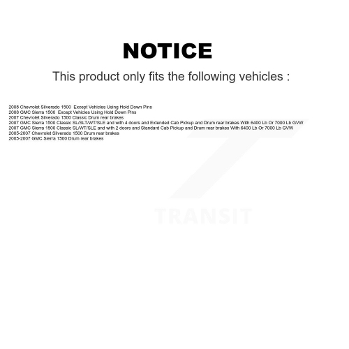 Front Rear Brake Rotor Ceramic Pad Drum Kit For Chevrolet GMC Silverado 1500 Sierra K8T-102364