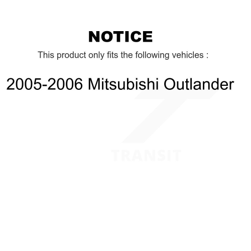 Ensemble de plaquettes semi-métalliques pour disques de frein à disque pour Mitsubishi Outlander KGS-100887 2005-2006