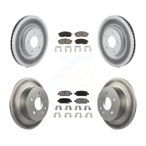 Disques de frein à disque et plaquettes en céramique gainés à l'avant pour Nissan Sentra se-R KGC-101170 2007-2012